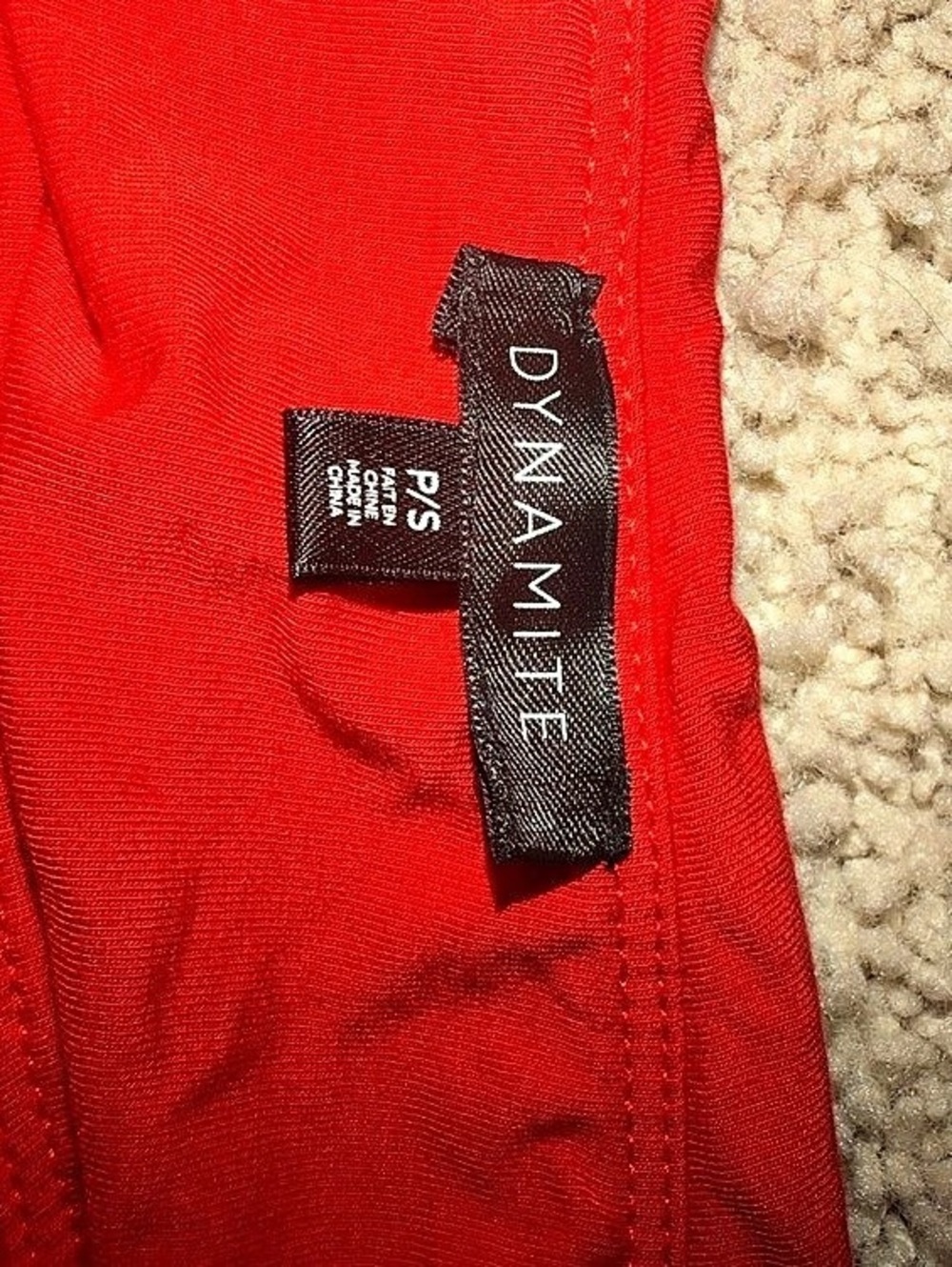 Dynamite Red Ruched Tank Top - Picture 4 of 4